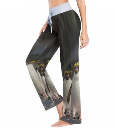 Bottoms Women's Loose Casual Comfy Pajama Pants Drawstring Palazzo Wide Leg Lounge Pants - Color3 - CX197EO9ZAW $32.39