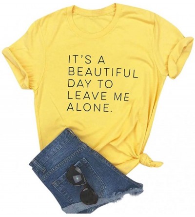 Thermal Underwear Somewhere Between Proverbs 31 Women Fun Letter T-Shirt Summer Short Sleeve Vacation Blouse - D-yellow - CJ1...