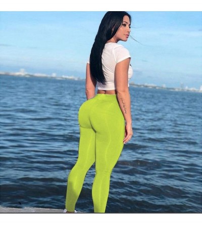 Bottoms Vielsports Exercise Yoga Pants for Women High Waist Workout Tights Butt Lifting Leggings Outfit Gym Clothes Black - Y...