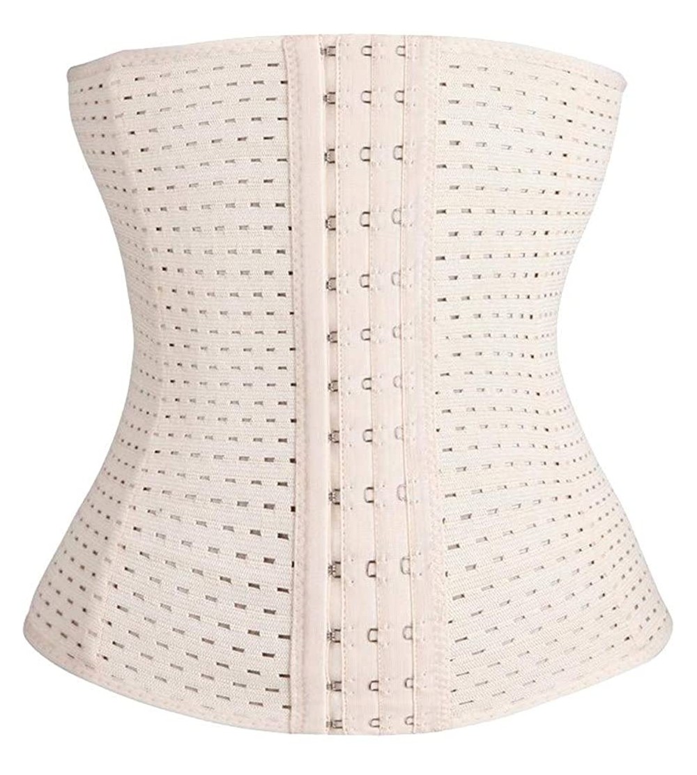 Bottoms Hollowing Outs Corsets Women Corsets Shaping The Abdomen and Tied Waists Corsets - Khaki - CQ193WE3I93 $34.90