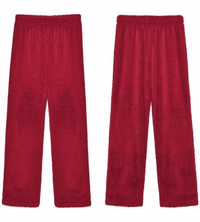 Bottoms 1PC Womens Cozy Fuzzy Fleece Pajama Pants Winter Warm Cozy Plush Lounge Holiday Sleepwear - 11 - CT18N9N2N7U $26.01