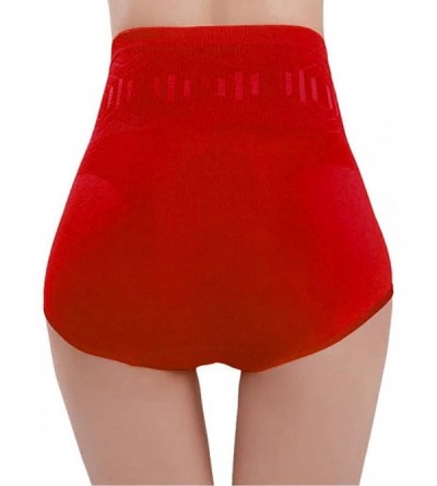 Robes Womens Briefs Sexy High Waist Tummy Control Body Shaper Slimming Pants - Red - C618H3992ZO $9.73