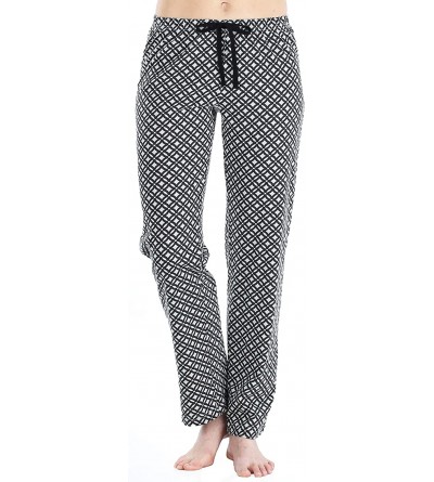 Sets Women's Loungewear Short Sleeve Tee Pajama Set - Pant Set - Grey Trellis - CA194H5ER99 $17.29