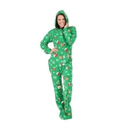 Sets Adult Fleece Hoodie Onesies | One-Piece Pajama Jumpsuits for Men and Women Pjs | Unisex - Tis the Season - CT188KLC0LY $...