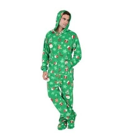 Sets Adult Fleece Hoodie Onesies | One-Piece Pajama Jumpsuits for Men and Women Pjs | Unisex - Tis the Season - CT188KLC0LY $...