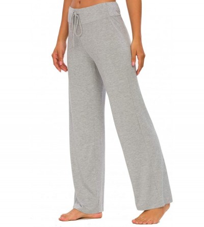 Bottoms Women's Modal Sleep Bottoms Comfy Pajama Lounge Pants - Heather Grey - CW18YMC6QL9 $27.37