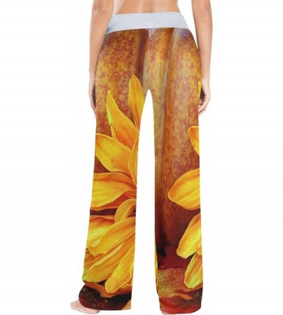 Bottoms Women's Pajama Pants-Autumn Pumpkin Sunflower Drawstring Sleepwear Pants Lounge Yoga Pants Wide Leg Pants for All Sea...