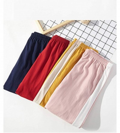 Thermal Underwear Women's Cotton Pajama Bottoms- Lounge Pants- Soft Lightweight Sleepwear Pj Nightwear - 2red - C3199SL0T37 $...