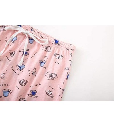Sets Women's Pajama Set - Sleepwear Tops with Capri Pants Casual and Fun Prints Pajama Sets - S Espresso - CW190ONONWE $21.06