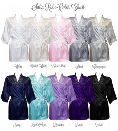Robes Physique Competitor Satin Robe Cover Up - Lavender - CF18EG53NYQ $31.23