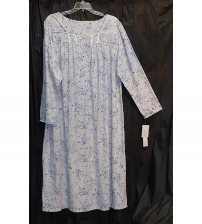 Nightgowns & Sleepshirts Floral Butterfly Long Extra Soft Cotton Blend Knit Smock L/S Gown Nightgown Womens Misses~XS/X-Small...