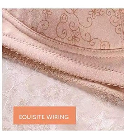 Bras Exclusively Designed for Elderly Women Button Front Closure Bras Wireless Cotton Ultra Soft Cup Underwear - Nude & Khaki...