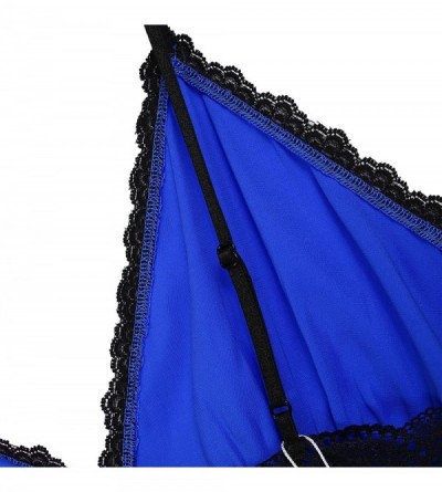 Nightgowns & Sleepshirts Women's Sexy Nightwear Lace Chemise Nightgown Sleeveless Soft Sleepdress Cotton Sleepwear - Blue4 - ...