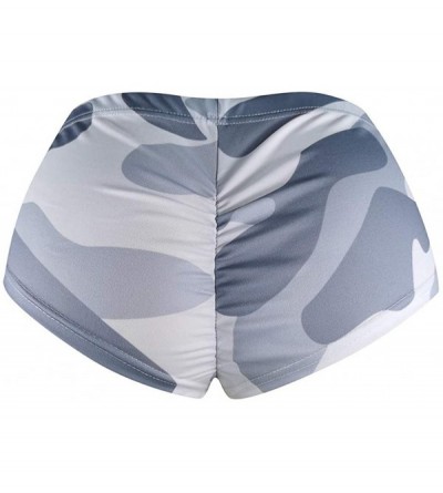 Thermal Underwear Women Summer Camo Leggings Sports Slim Yoga Shorts - Gray - CL198RN799X $9.56