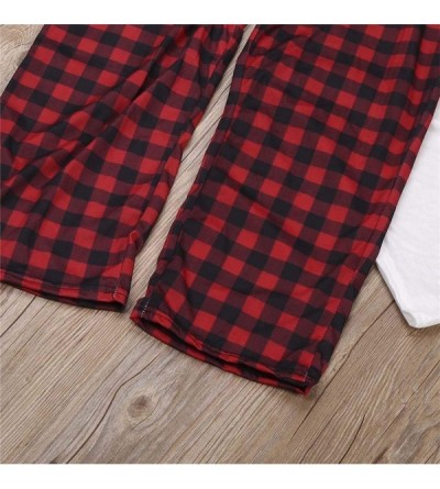 Sets Family Matching 2 PCS Cotton Plaid Pajamas Sets for Family- Couples-Vacation Sleepwear - Men - CX18R5K9QO2 $21.32