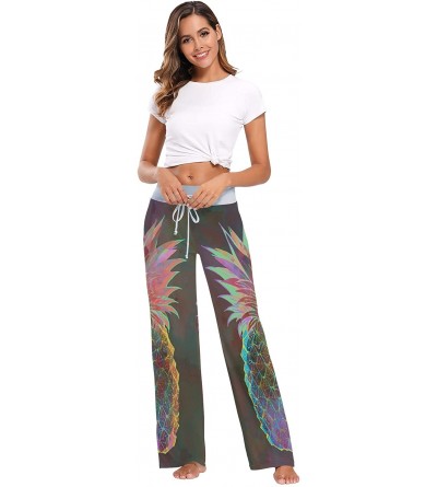 Bottoms Pineapples Prints Women's Pajama Pants Comfy Drawstring Lounge Pants Sleepwear - C219CYYI44L $32.31