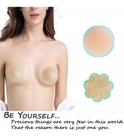 Accessories Nipple Cover 4 Pairs Sexy Breast Pasties Adhesive Silicone Bra Nippleless Covers for Women(2 Reusable & 2 Disposa...