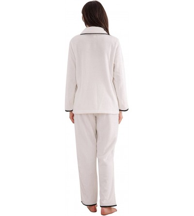 Tops Women's Soft and Warm Fleece Two-Piece Set Size RHW2773 - (Rhw2822) White - CX185DS3M3W $17.65