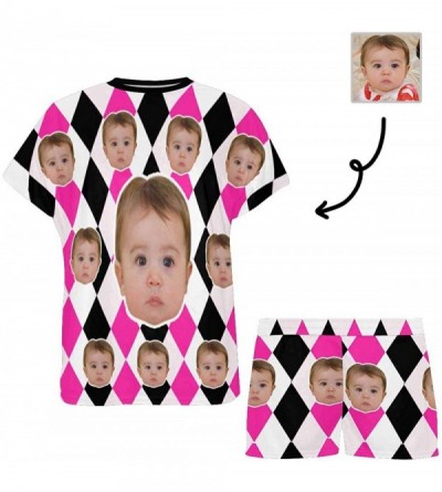 Sets YesCustom Custom Face Women's Short Pajama Set - Design3 - CH190MSZGMR $50.80