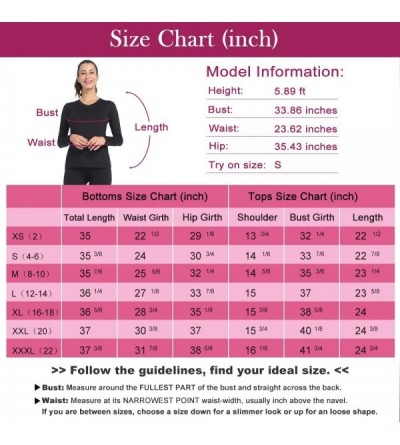 Thermal Underwear Womens V Neck Thermal Underwear Long Johns Sets with Fleece Lined Top & Leggings Ultra Soft - Black - C7192...