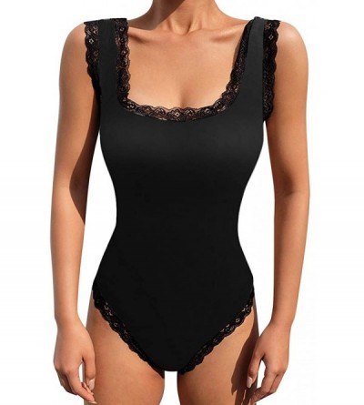 Tops Women Lingerie Sexy Camisole One-Piece Garment Sexy Underwear - Black - CR1908UGYRI $17.82