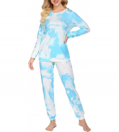 Sets Womens Pajama Set Long Sleeve Sleepwear Star Print Nightwear Soft Pjs Lounge Sets with Pockets - Pat-tie Dye2 - CC1905Z3...