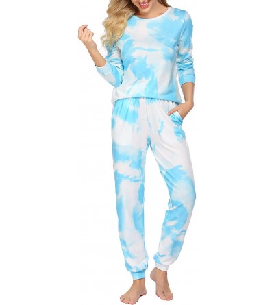 Sets Womens Pajama Set Long Sleeve Sleepwear Star Print Nightwear Soft Pjs Lounge Sets with Pockets - Pat-tie Dye2 - CC1905Z3...
