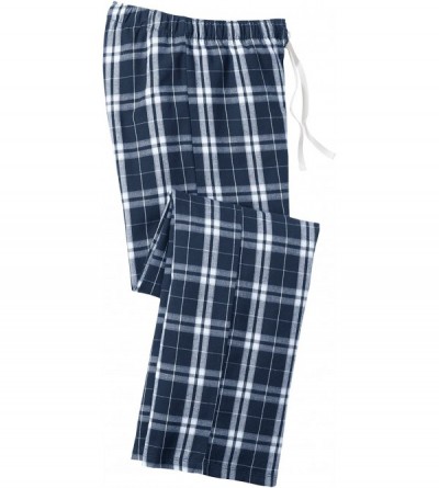 Bottoms Ladies Soft & Cozy Plaid Flannel Pajama Pants. Juniors Sizes XS-4XL - True Navy - CK11SK5JH0D $24.30