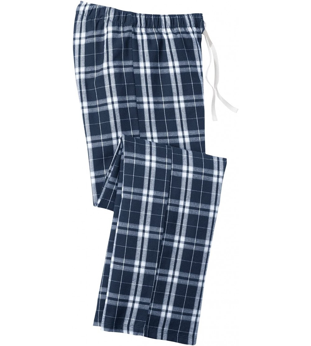Bottoms Ladies Soft & Cozy Plaid Flannel Pajama Pants. Juniors Sizes XS-4XL - True Navy - CK11SK5JH0D $24.30