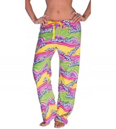 Bottoms Women's Sleepwear Plush Fleece Lounge Pajama Sleep Pants S to XXL - Laffy Taffy - CF18MEO4TXG $12.20