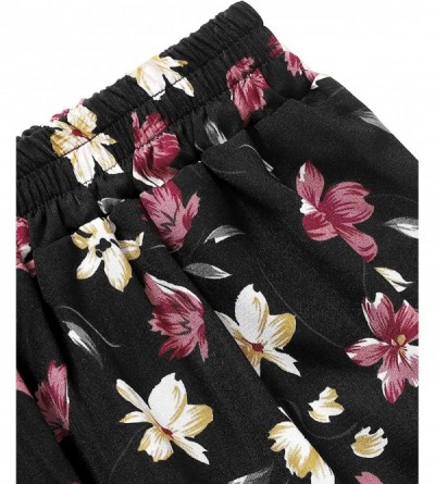 Sets Women's Flamingo Print Ruffle Cami with Pants Pajama Set - Multi - CK18XMN7CQN $9.41