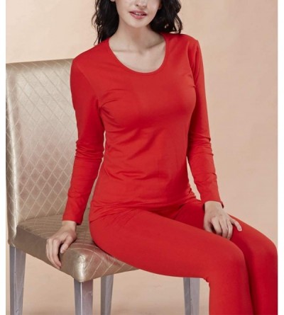 Thermal Underwear Thermal Clothes for Women/Single Layer Thermal Set Round Neck Base Fleece Lined Tops Plus Size Leggings Top...