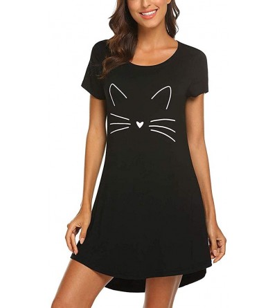Nightgowns & Sleepshirts Sleep Dress for Women Plus Size Soft - Teen Girls Animal Cartoon Print Comfy Cute Nightgown Sleepwea...