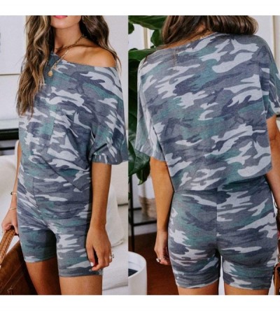Sets Women's Tie Dye Printed Pajamas Set Long Sleeve Tops with Shorts Lounge Set Casual Leopard 2 Piece Sleepwear Tigivemen -...