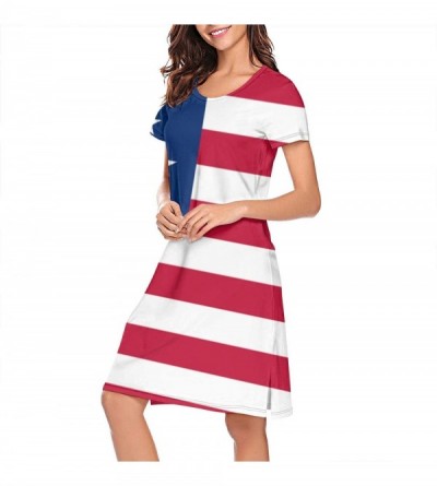 Nightgowns & Sleepshirts Women's Sleepwear Nightgown Lingerie Girl Pajamas Summer Tops Short - White-28 - C61993TETII $27.30