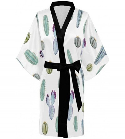 Robes Custom Abstract Tennis Player Women Kimono Robes Beach Cover Up for Parties Wedding (XS-2XL) - Multi 4 - CK194X32SE5 $9...