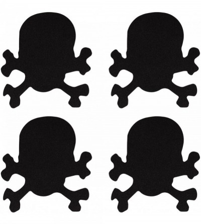 Accessories Satins Disposable Breast Nipple Cover Sticker Lingerie - 5 Pairs Blackskull - CV12G953BS9 $9.04