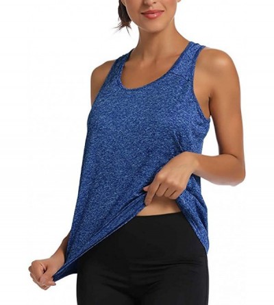 Robes Womens Sexy Solid Breathable Sleeveless Off Shoulder Vest Shirt Blouse Tops - Blue - CN194RMQN5I $23.51