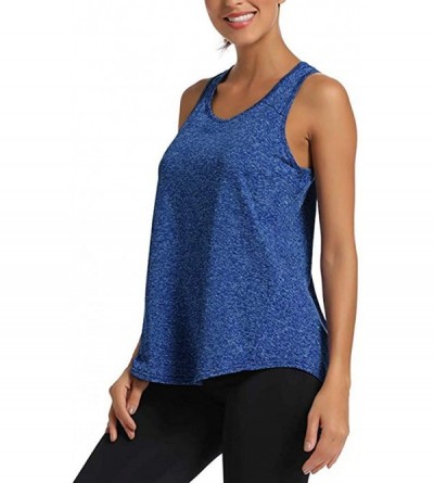 Robes Womens Sexy Solid Breathable Sleeveless Off Shoulder Vest Shirt Blouse Tops - Blue - CN194RMQN5I $23.51