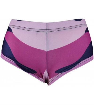 Thermal Underwear Women Summer Camo Leggings Sports Slim Yoga Shorts - Purple - CH198RLQ6IO $11.37