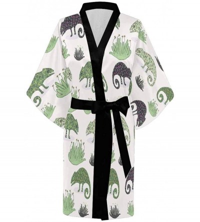 Robes Custom Foam Blue Ocean Sea Women Kimono Robes Beach Cover Up for Parties Wedding (XS-2XL) - Multi 4 - C0194A5A9N2 $51.83