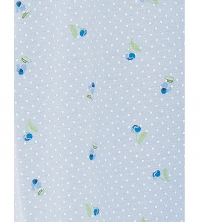 Nightgowns & Sleepshirts Soft Breathable Nightshirt for Women - 40" Skyway Blue Floral - CW1809W5LKC $17.30