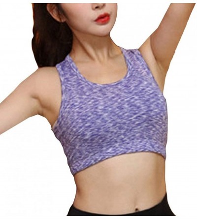 Thermal Underwear Lady Fashion Women Quick-Drying Yoga Fitness Sport Underwear Vest Shapewear Bra - Purple - CY197XI4SUS $12.74