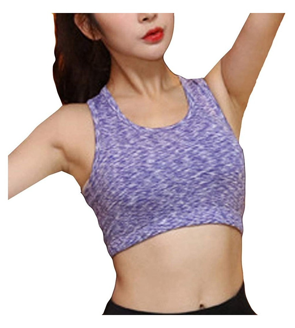 Thermal Underwear Lady Fashion Women Quick-Drying Yoga Fitness Sport Underwear Vest Shapewear Bra - Purple - CY197XI4SUS $12.74