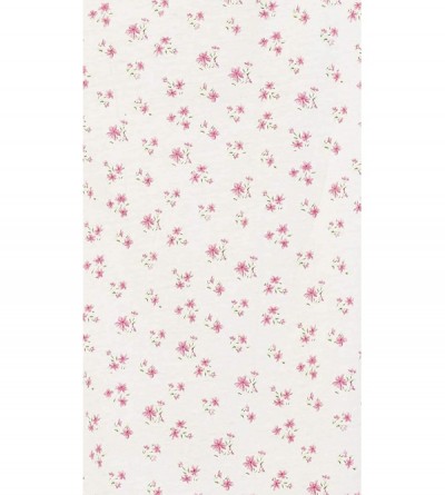 Nightgowns & Sleepshirts Ladies Luxury Long Flower Print 100% Soft Combed Cotton Nightdress - Pink-short Sleeve-round Neck-43...