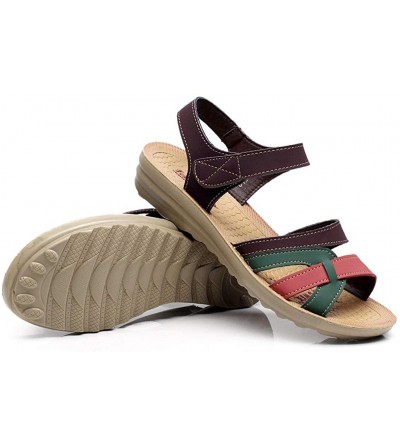 Thermal Underwear Greek Roman Leather Biblical Jesus Gladiator Sandals Leather Wedges - Coffee - C918TOEDNM8 $20.03