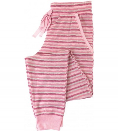 Bottoms Super Soft Lux Jogger Pajama Pants - Pink Stripe - CZ19C8XENLT $14.80