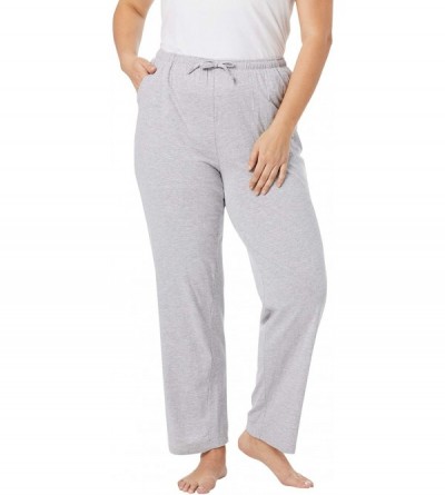 Bottoms Women's Plus Size Knit Sleep Pant Pajama Bottoms - Heather Grey (0848) - CT199SMXYWD $27.83
