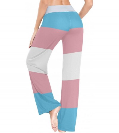 Bottoms Women's Loose Casual Comfy Pajama Pants Drawstring Palazzo Wide Leg Lounge Pants - Color5 - CC197EK35YQ $22.48