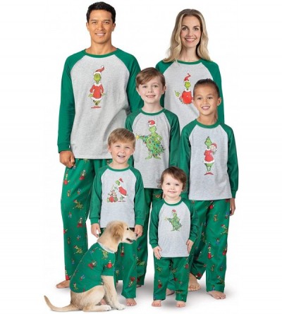 Sets Holiday Grinch Pajamas Soft - Family Christmas Pajamas Set- Gray - Infants - CJ18CG94UZN $33.86